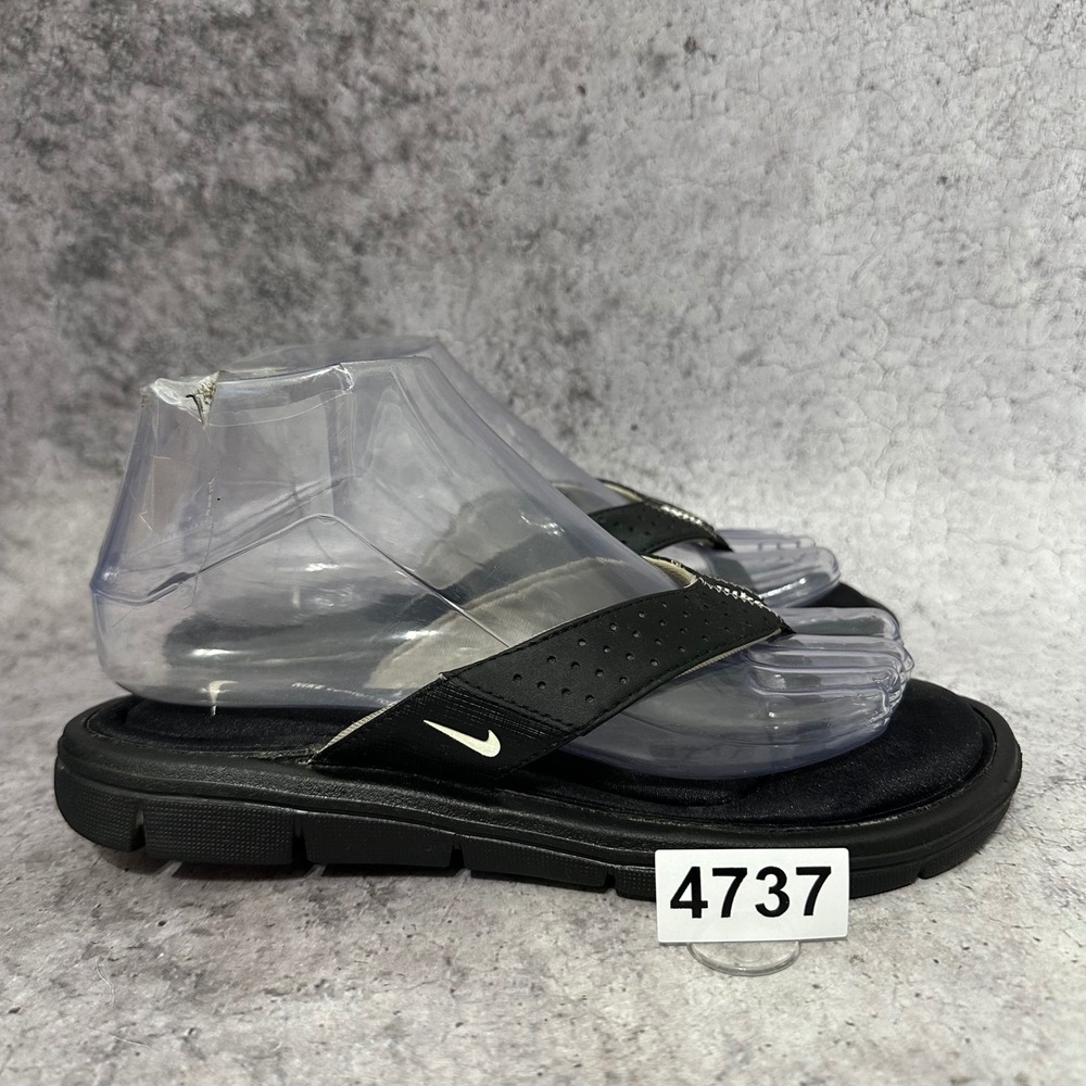 Nike Comfort Footbed Sandals Womens 7 Black Thong Slide Flip Flop 354925-011